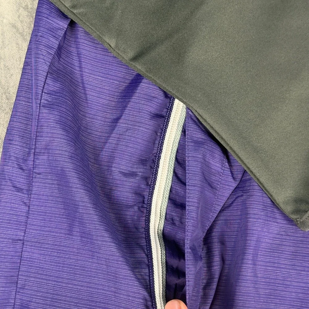 Nike Windbreaker Mens XL Purple Gray Kansas State Wildcats Quarter Zip On Field